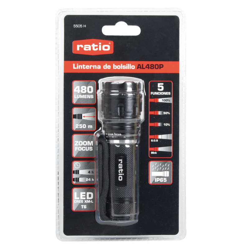 Linterna LED RATIO AL480P