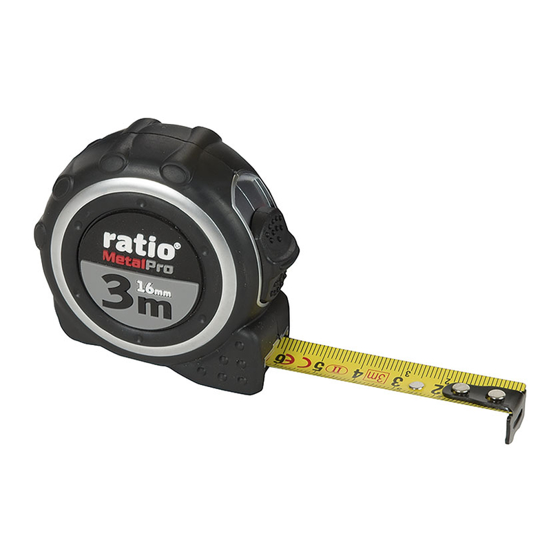 Flexómetro RATIO Serie MetalPro 3 m x 16 mm