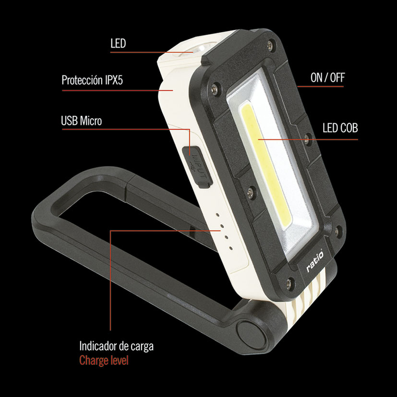 Linterna recargable RATIO Worklight RB380