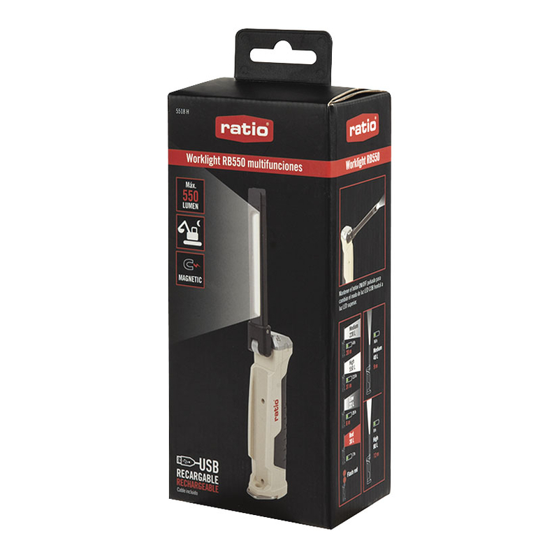 Linterna recargable RATIO Worklight RB550