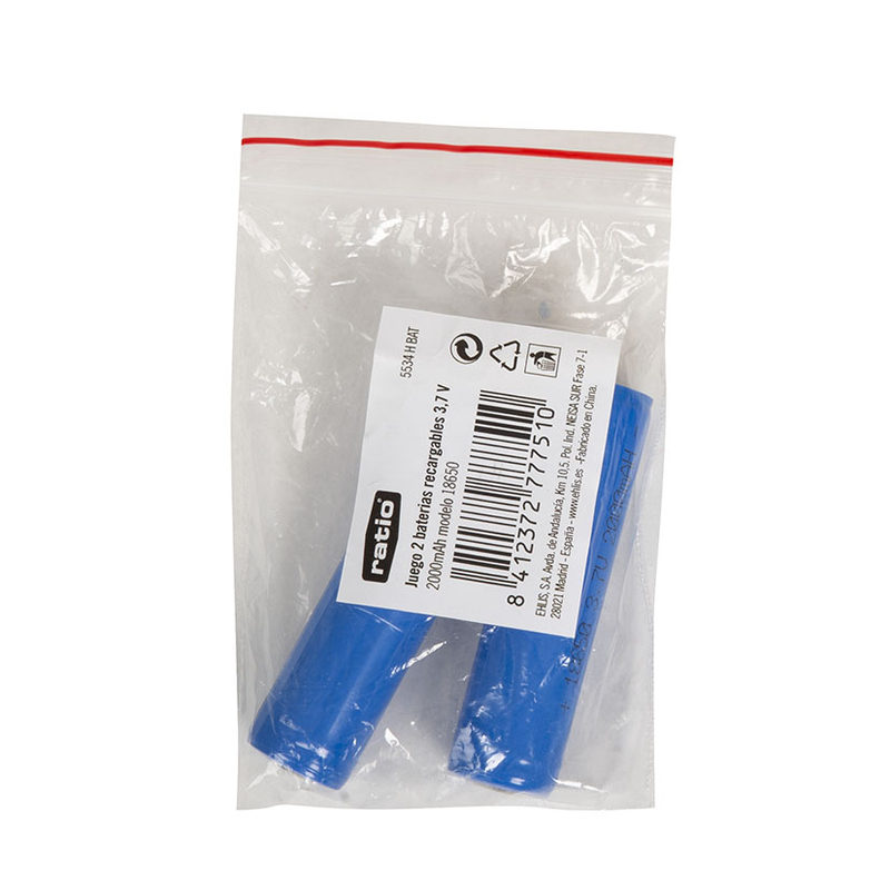 Juego 2 baterías recargables linterna frontal  RATIO HeadLamp LFB600
