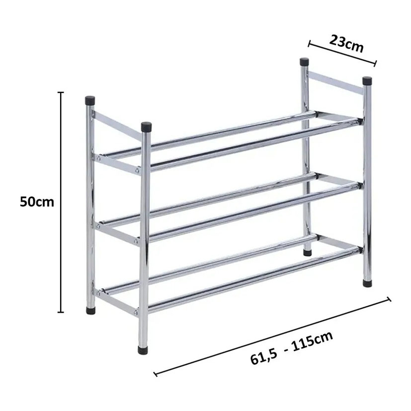 Zapatero extensible metálico 3 alturas