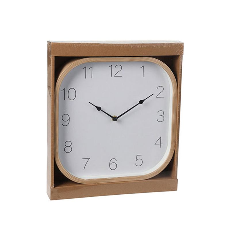 Reloj cuadradode pared madera