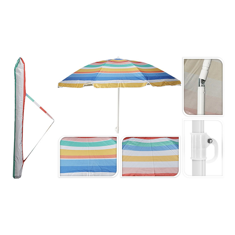 Sombrilla playa poliéster Ø 170 cm UPF 30+