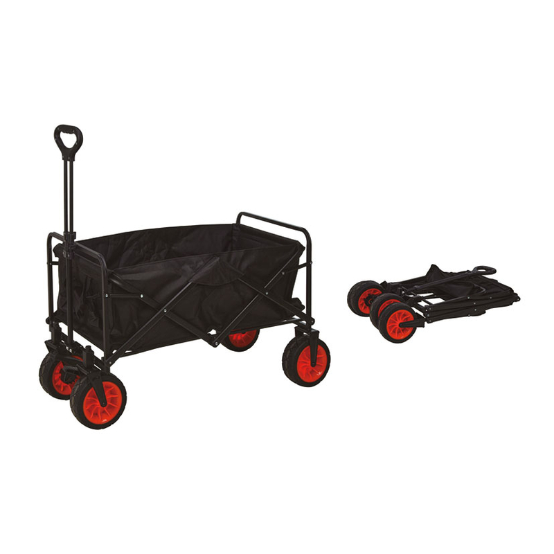 Carro plegable camping playa negro