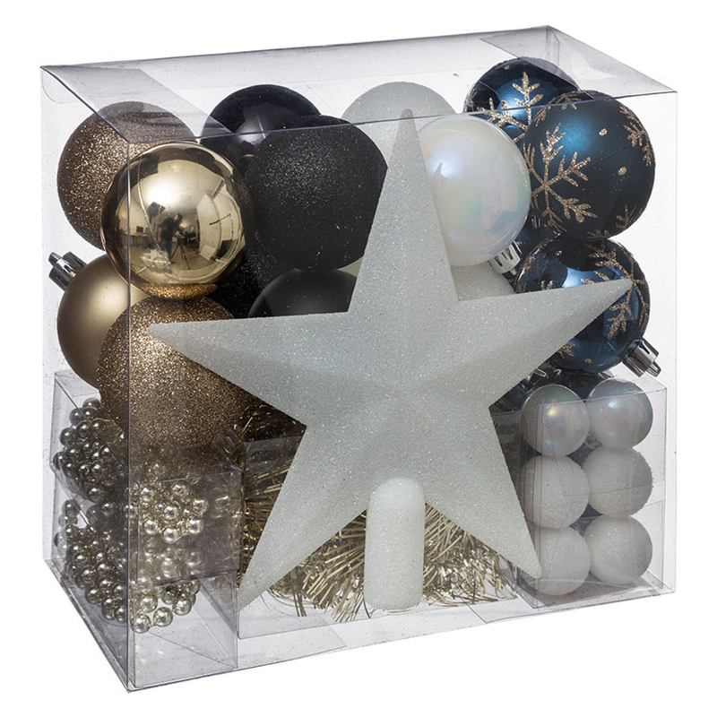 Kit decoración Navidad 44 piezas surtidas