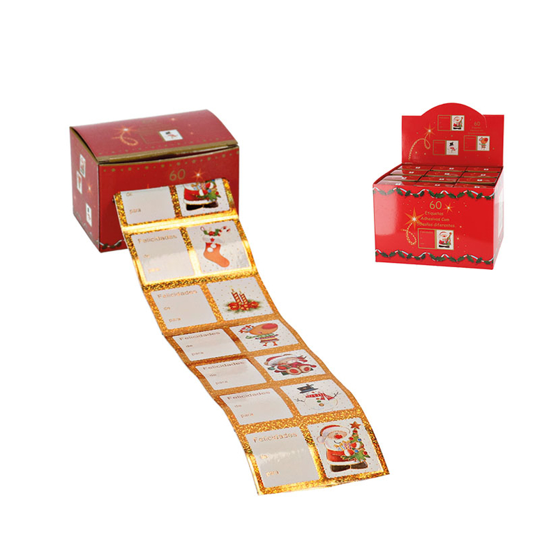 Set 60 etiquetas regalo Navidad surtidas