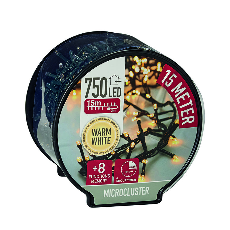 Guirnalda microcluster LED 750 luces 15 m