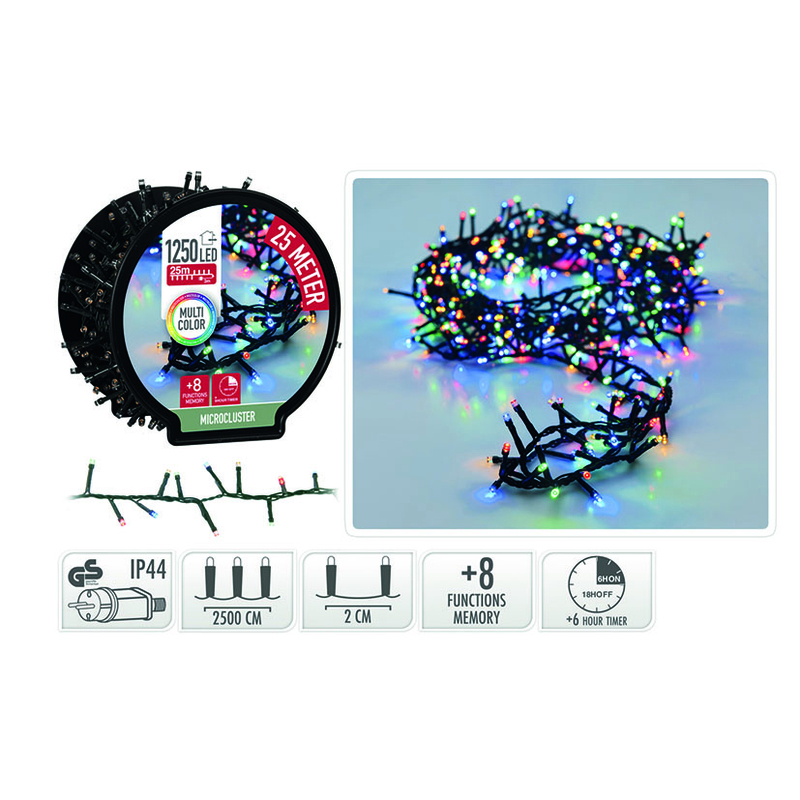 Guirnalda microcluster LED 1250 luces 20 m