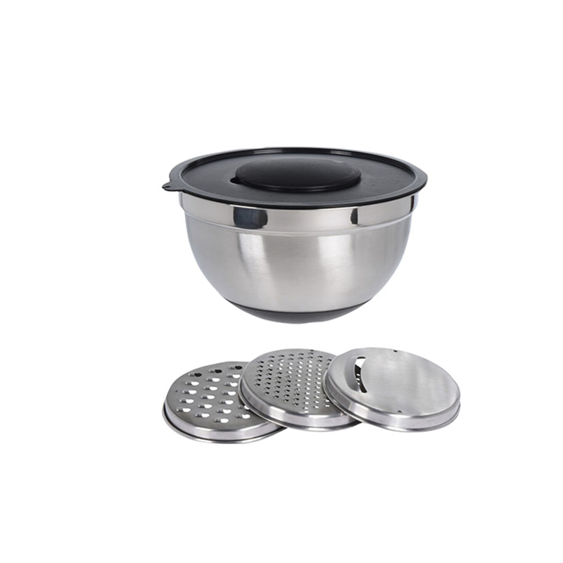 Bol mezclador con tapa y 3 ralladores