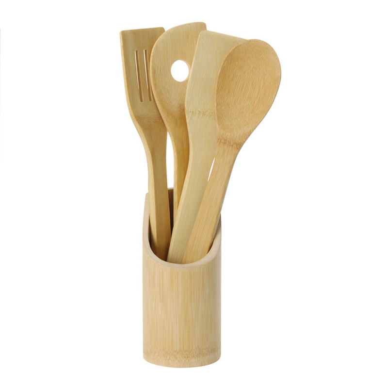 Juego de 4 utensilios de cocina Bambú