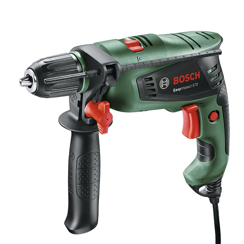 Taladro con cable BOSCH 570 Easy Impact + set X-line
