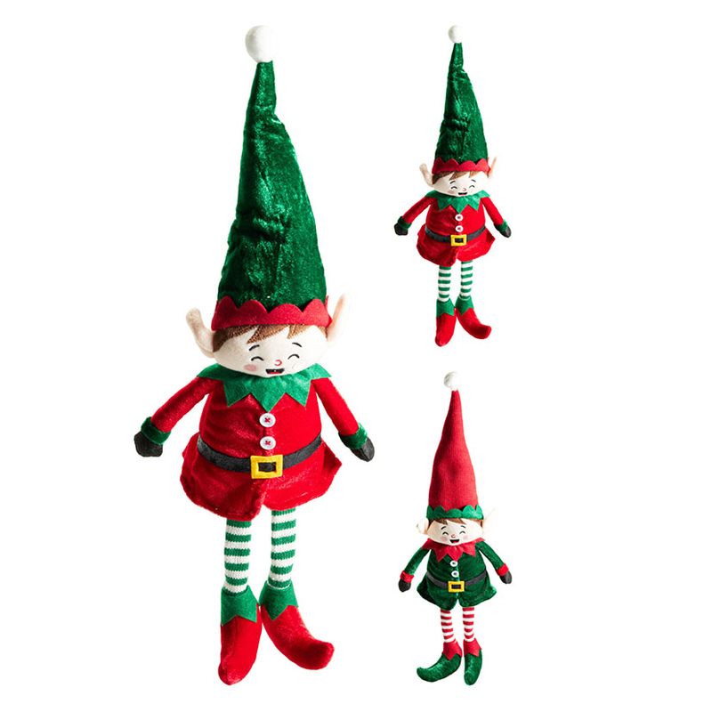 Duende Elfo navideño sentado 55 cm