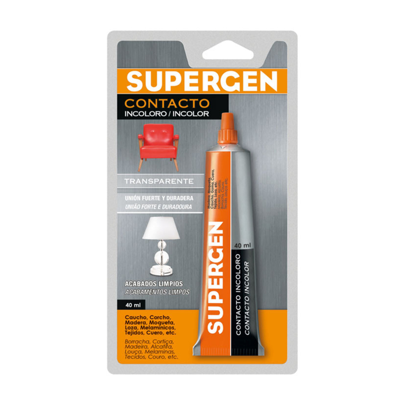 Cola contacto SUPERGEN Incoloro, 40ml