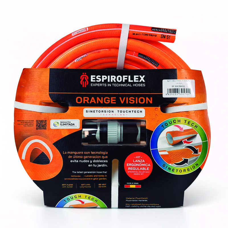Manguera alta visibilidad ESPIROFLEX Orange Vision