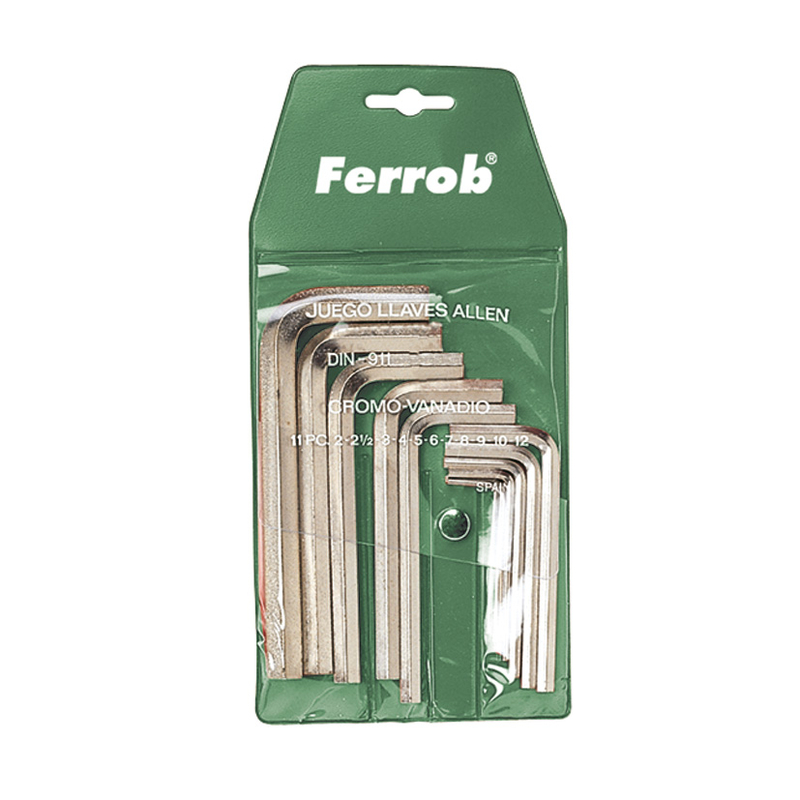 Juego 11 llaves acodadas Allen FERROB