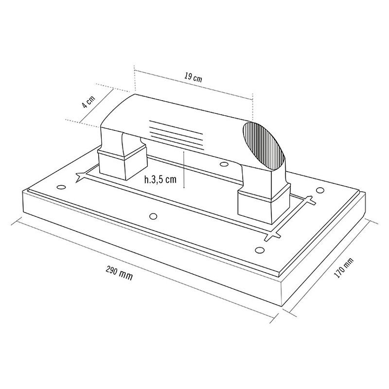 Llana rectangular base nilón