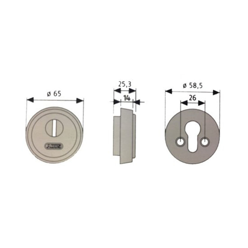 Escudo de seguridad ABUS niquel