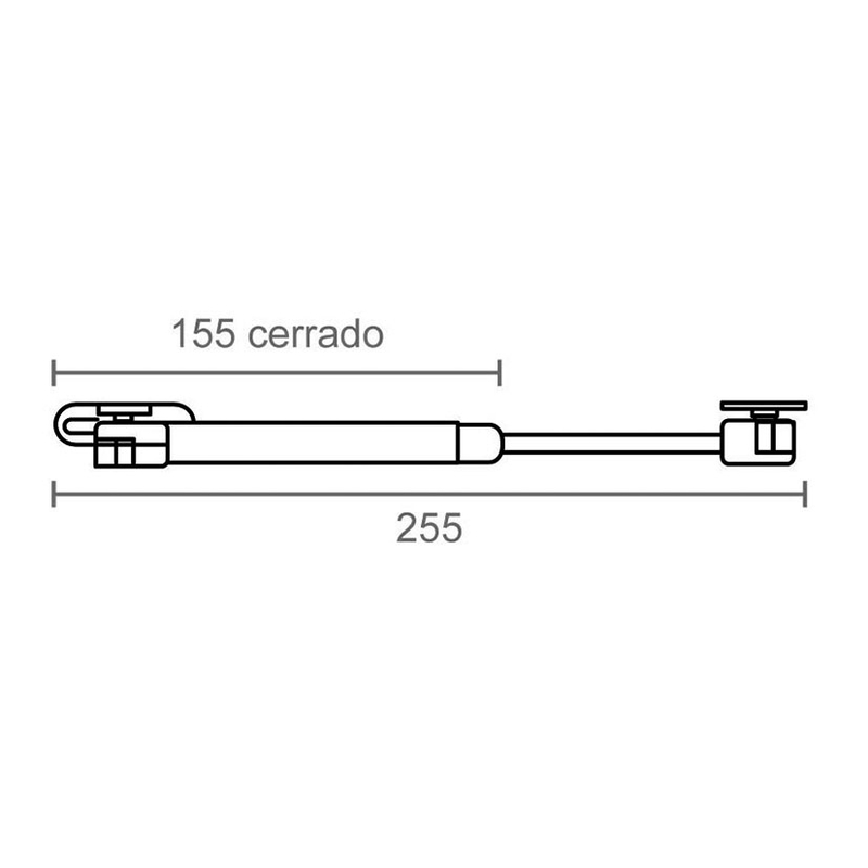 Pistón de gas elevable MICEL BCP01 10 unidades
