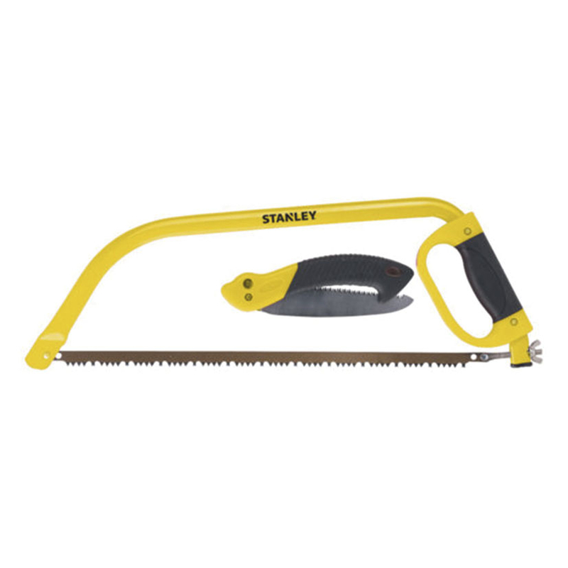 Sierra de arco 61 cm + serrucho plegable STANLEY