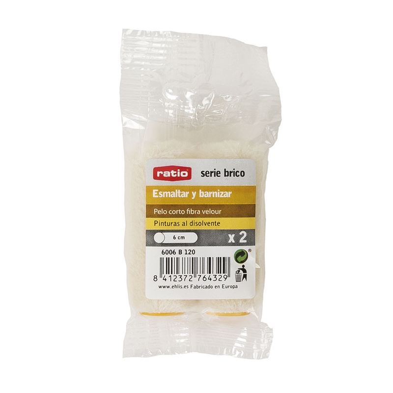 Recambio minirodillo esmaltar y barnizar RATIO 6 cm