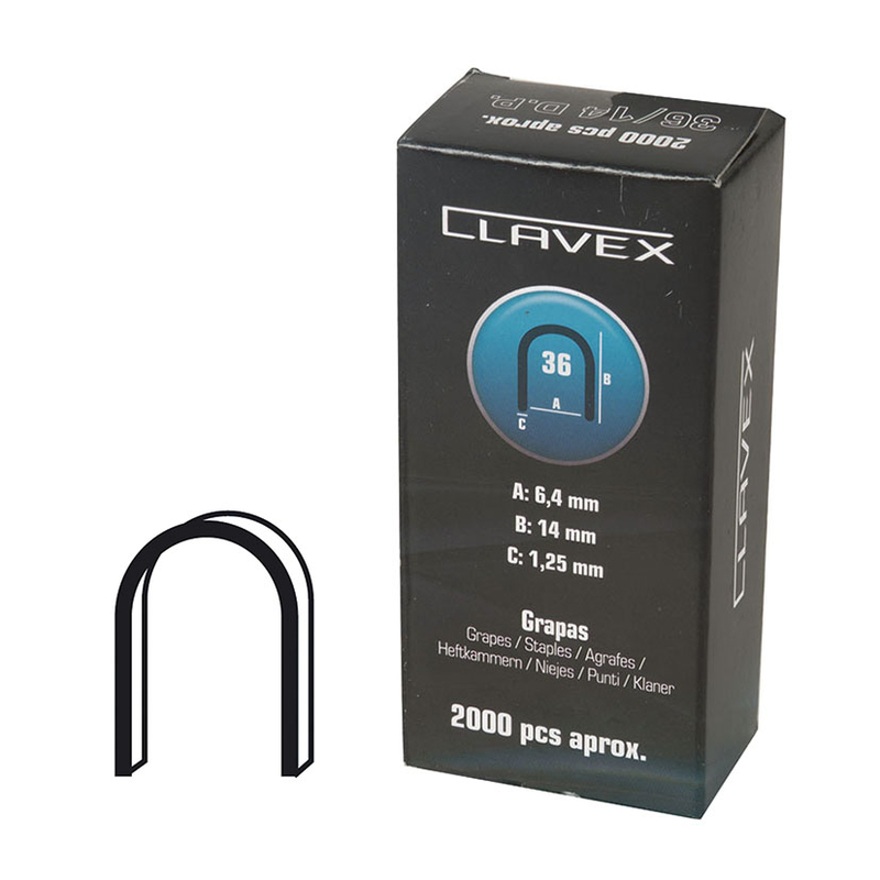 Grapas cable modelo 36 S.I.E.S.A, 2000 unidades