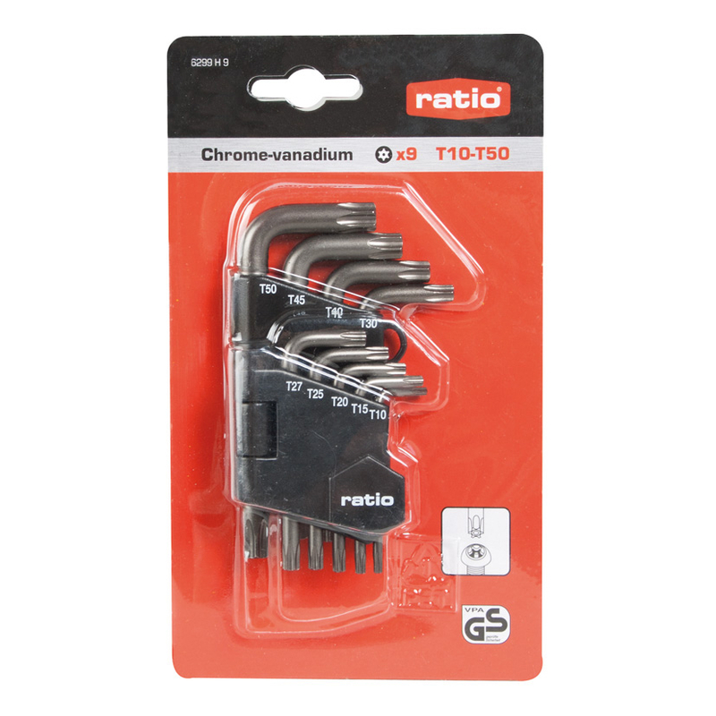 Juego 9 llaves Torx RATIO 6299