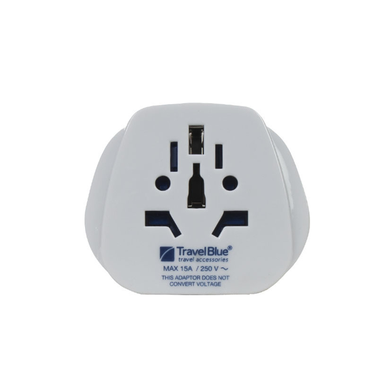 Adaptador de viaje TRAVELBLUE europeo con toma a tierra