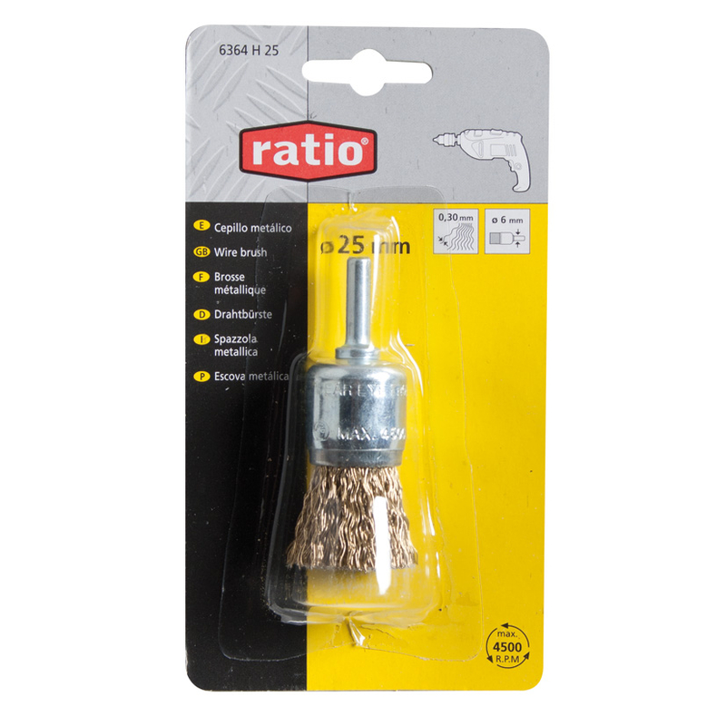 Cepillo abrasivo pincel RATIO 25 mm
