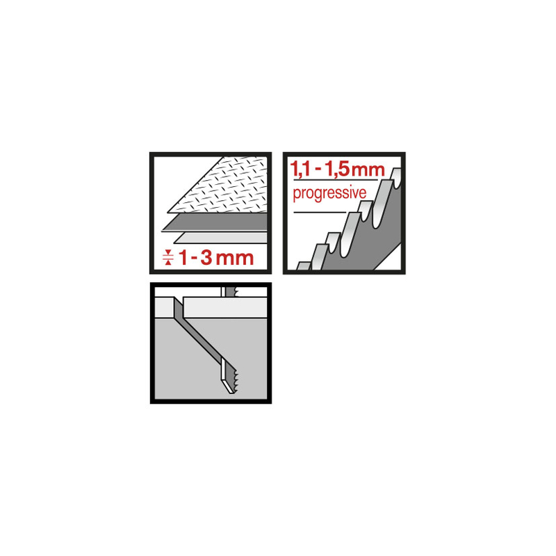 Set 3 sierras de calar metales/acero inox RATIO RT118A Proseries