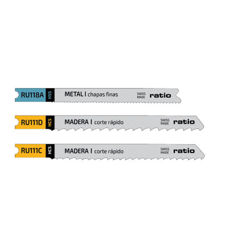 Juego 5 sierras calar madera RATIO Proseries corte básico/recto