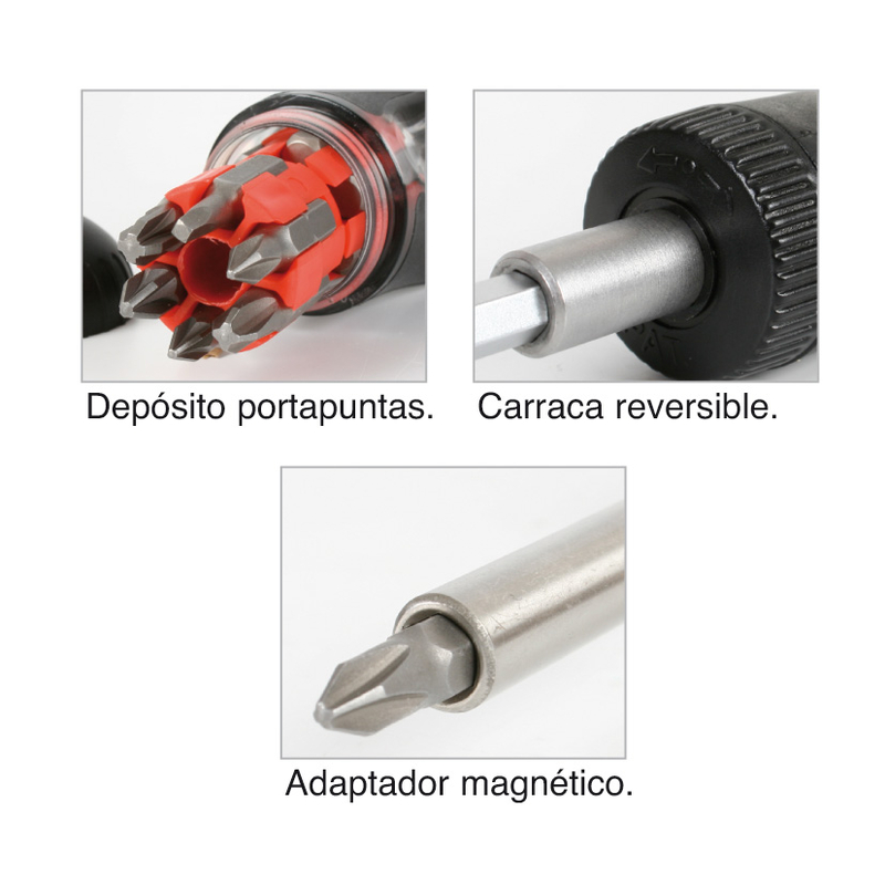Destornillador carraca 13 en 1 RATIO