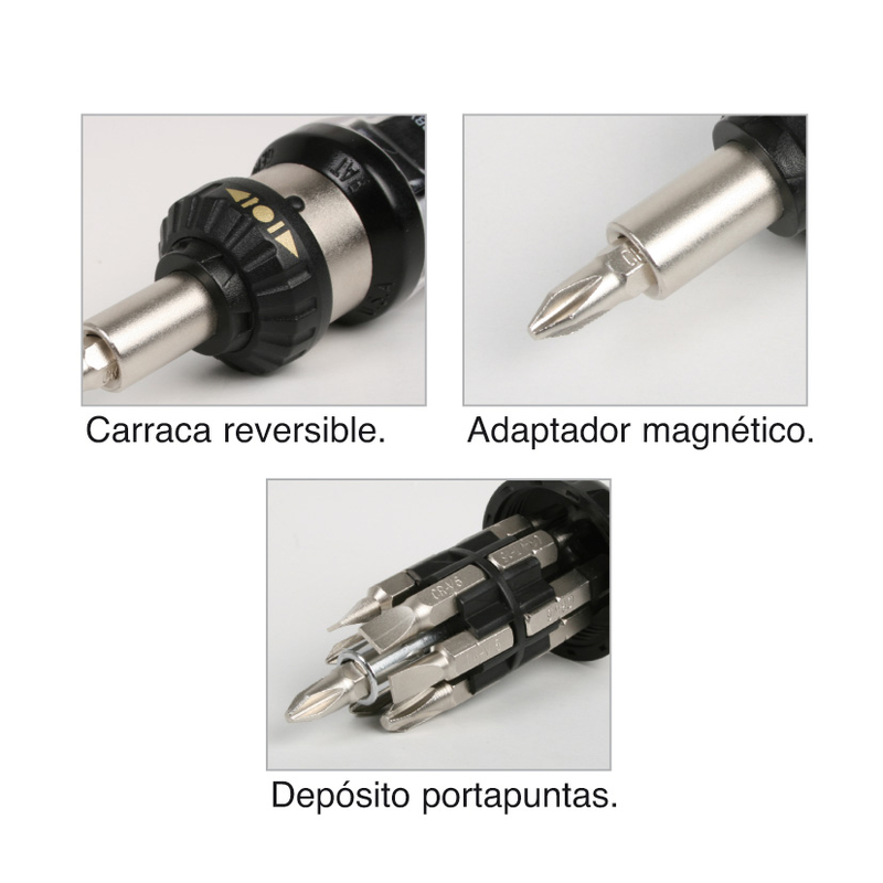 Destornilladores carraca RATIO 16 en 1 6 unidades