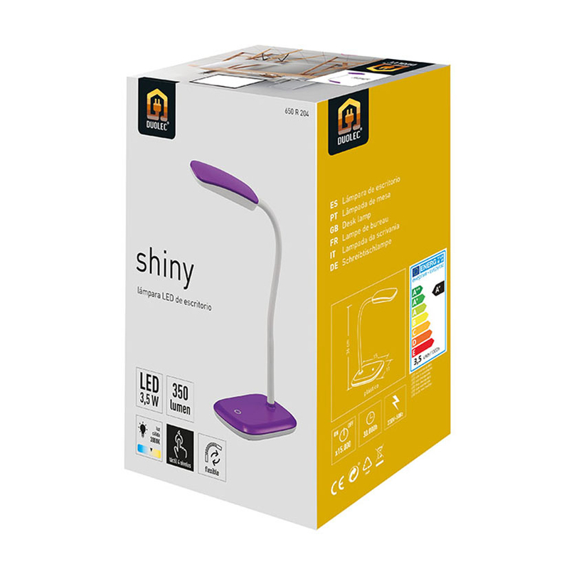 Lámpara estudio Led DUOLEC Shiny 3,5 W Lila