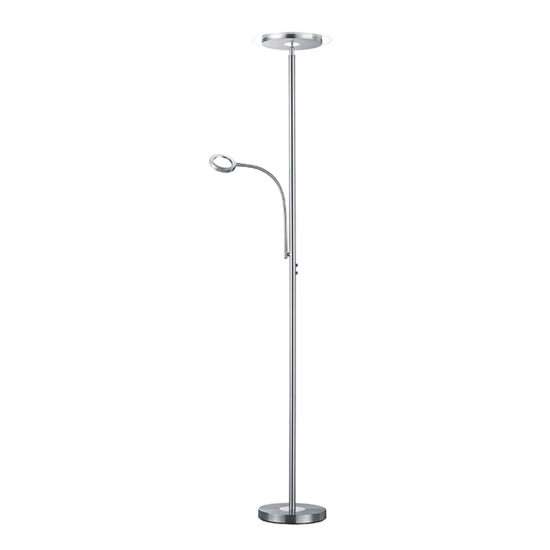 Lámpara de pie LED DUOLEC Twin 18 W/4 W 3000K luz cálida