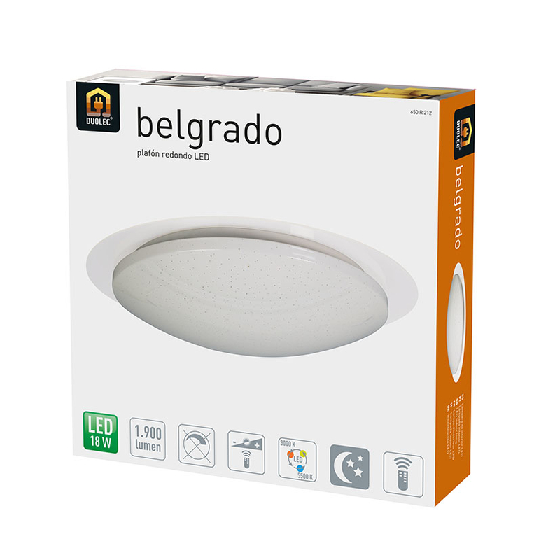 Plafón LED DUOLEC Belgrado 18 W 2700-5500K