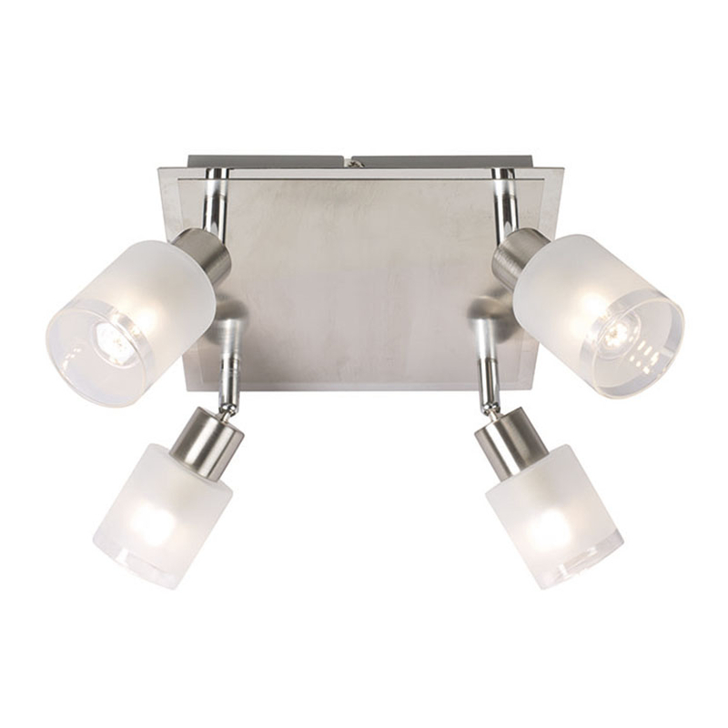 Aplique LED serie Praga DUOLEC 4x3W E14 3000K cuadrado