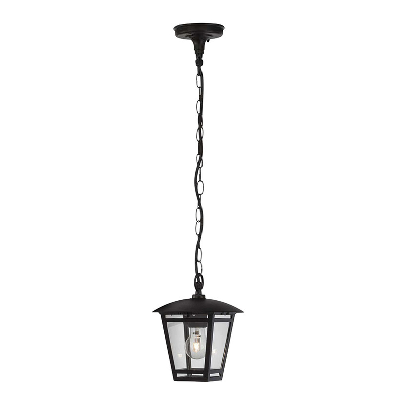 Aplique exterior colgante DUOLEC E27 60W negro Siena