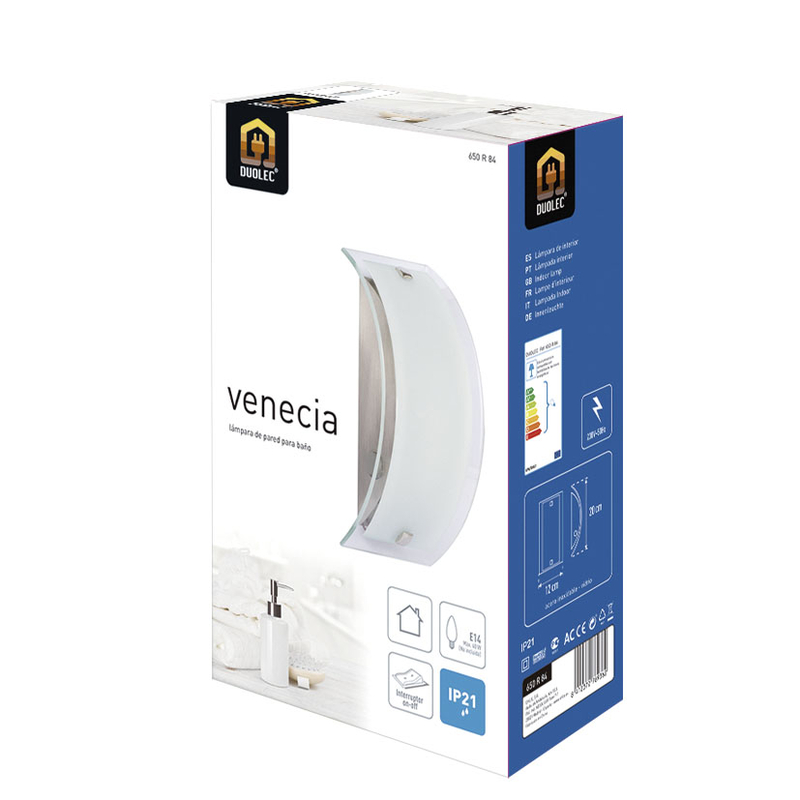 Aplique de baño DUOLEC Venecia 1xE14