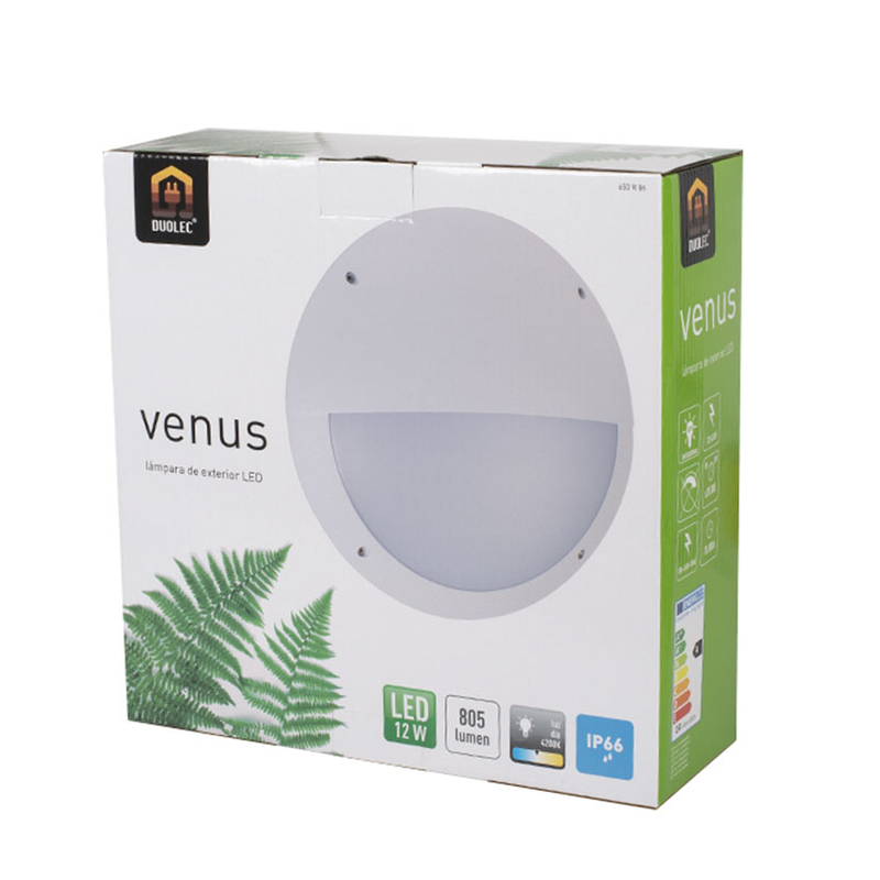 Aplique exterior LED DUOLEC Venus 12W 850 Lm blanco