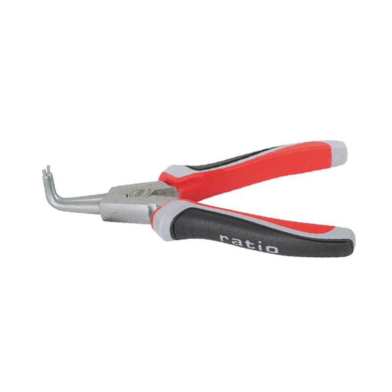 Alicate arandelas exteriores boca curva RATIO Serie 6000