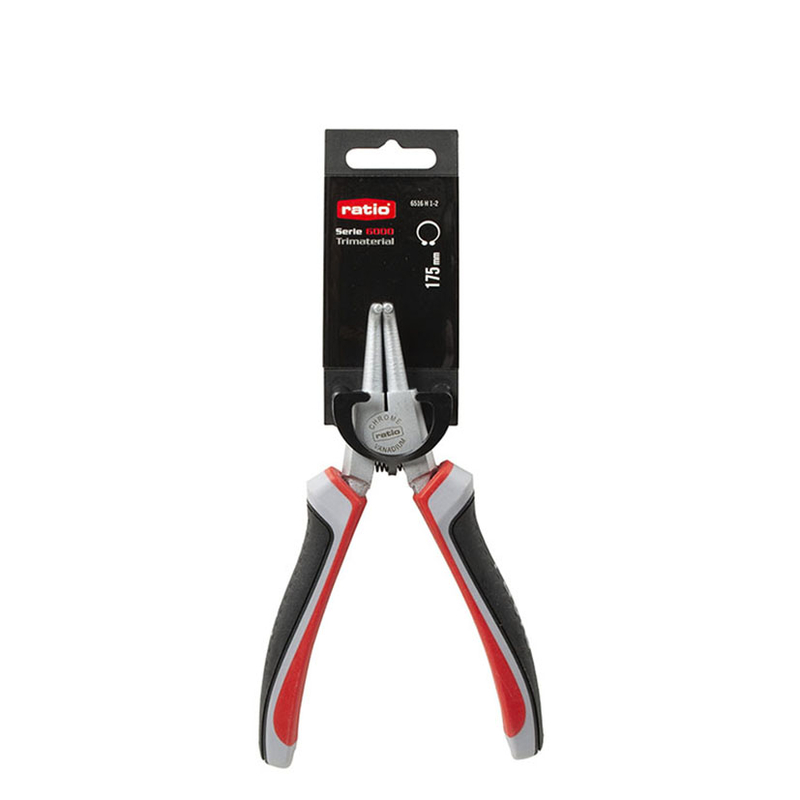 Alicate arandelas exteriores boca curva RATIO Serie 6000