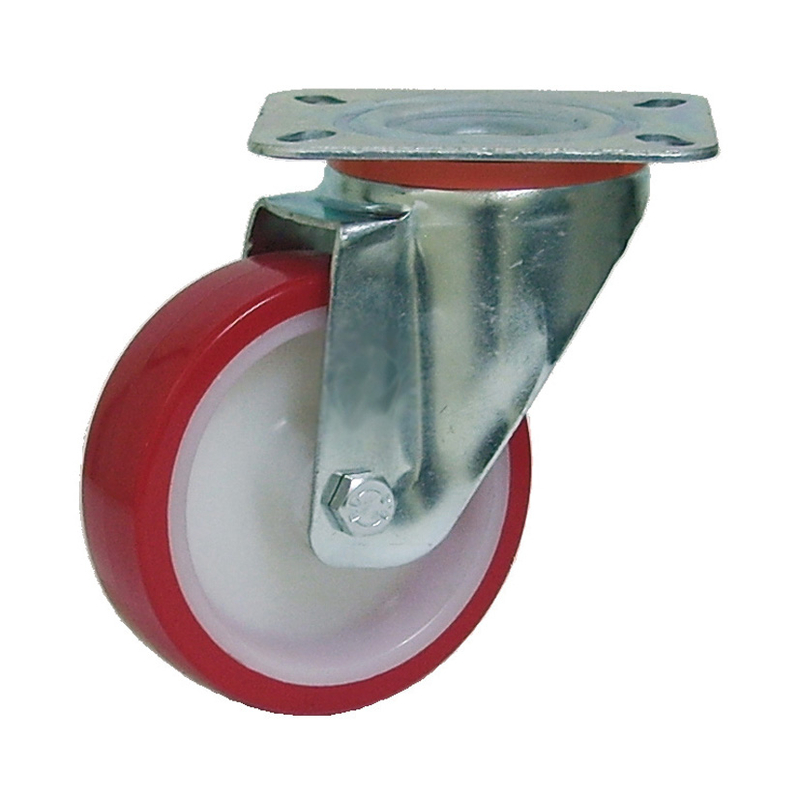 Rueda semi-industrial AFO serie music rojo pletina