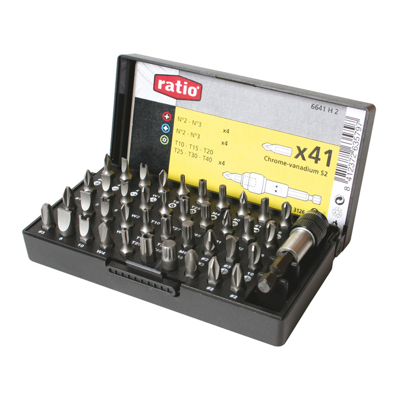 Juego de 41 puntas RATIO atornillado