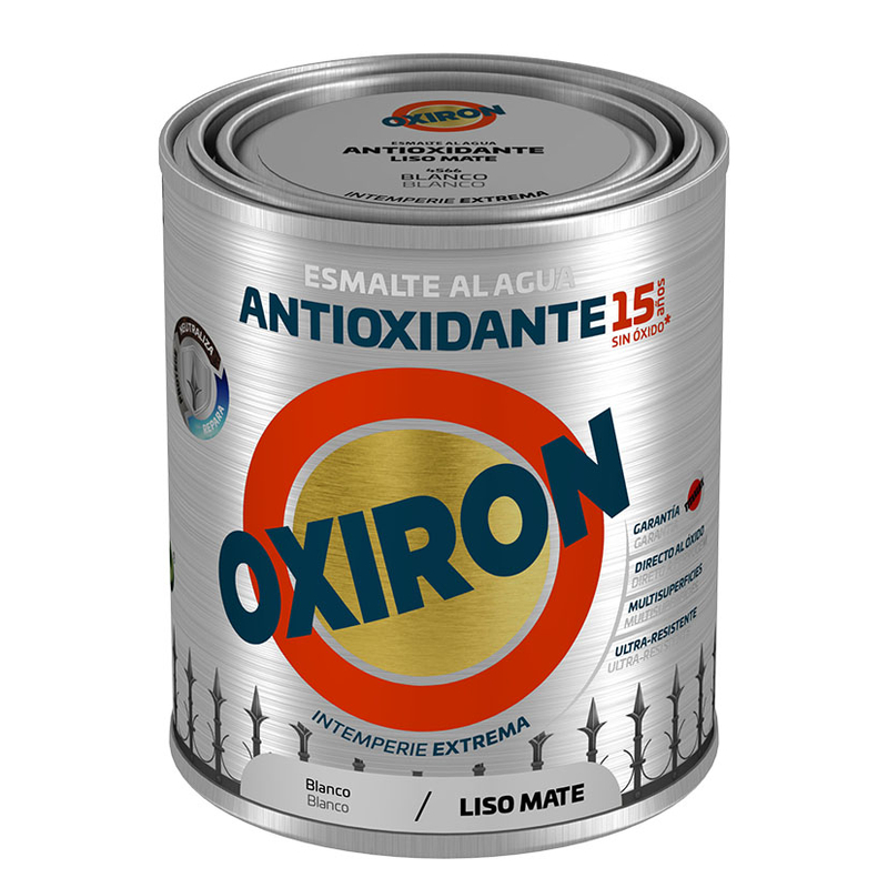 Esmalte antioxidante al agua OXIRON Liso brillante 750 ml