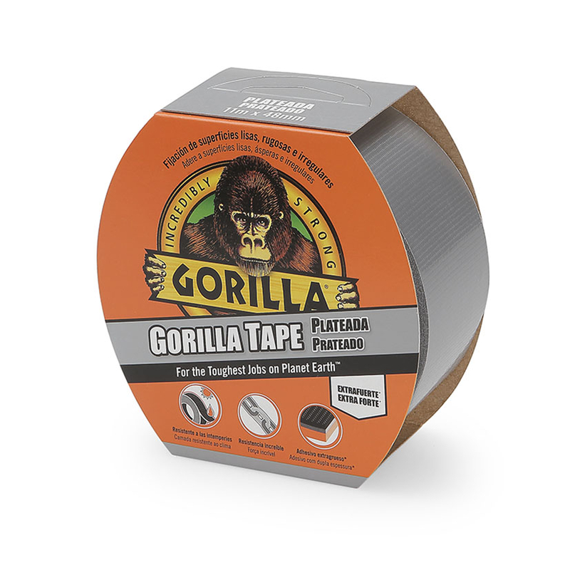Cinta americana GORILLA 48 mm Plata