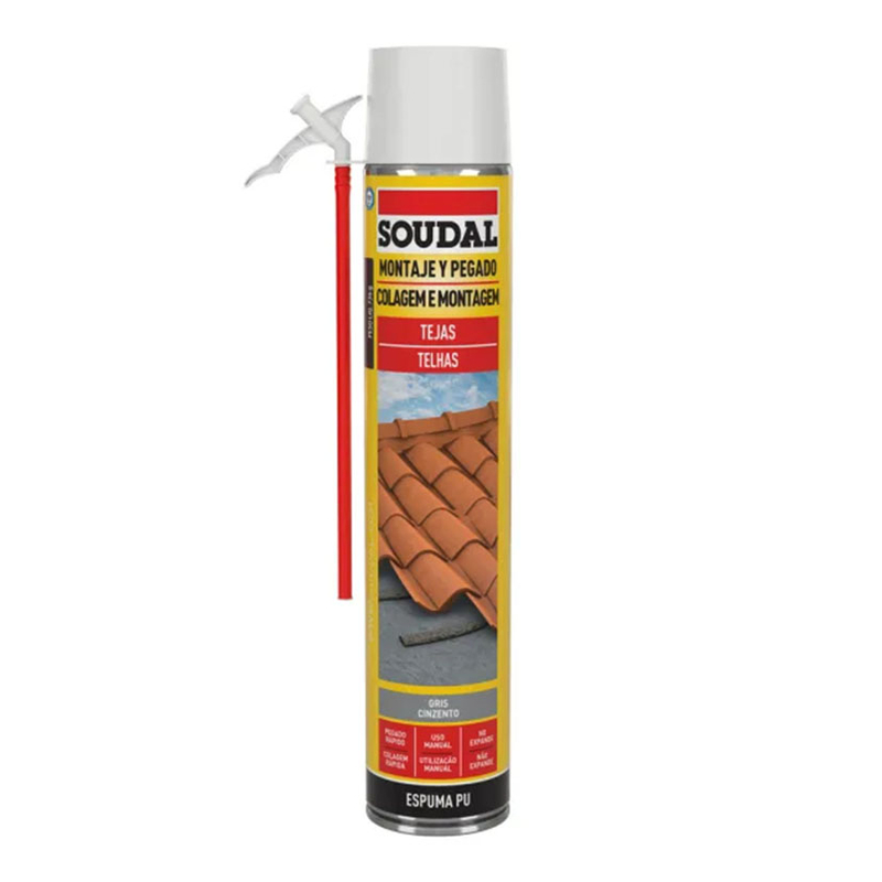Espuma poliuretano para tejas SOUDAL aerosol 12 unidades