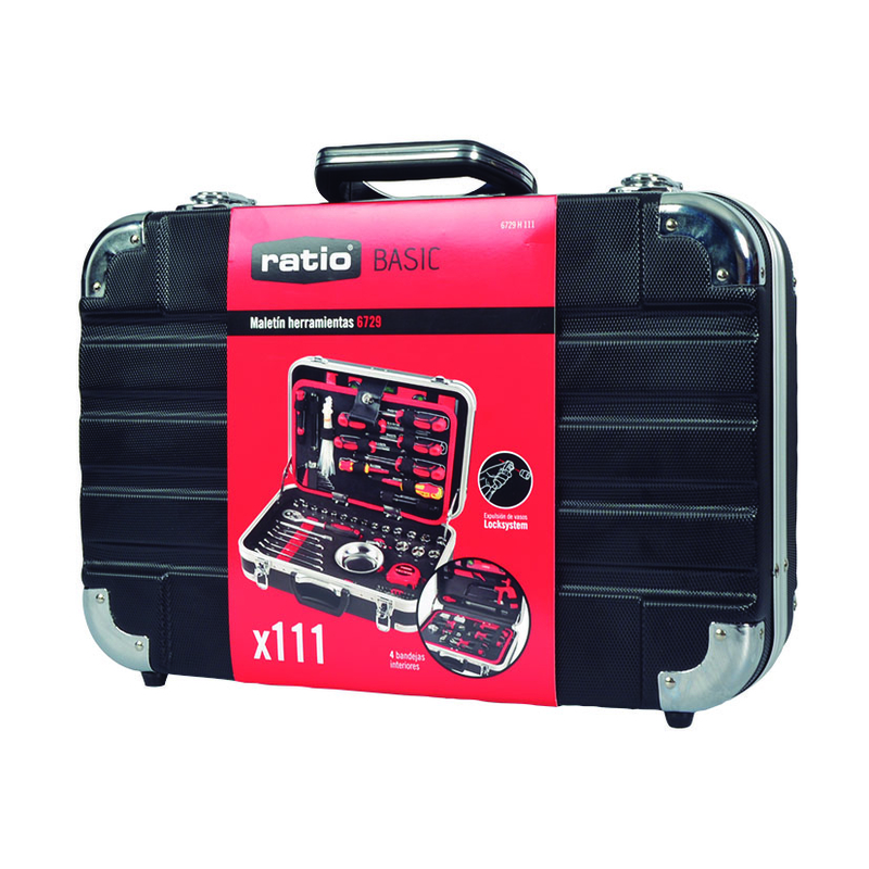 Maletín herramientas 111 piezas RATIO Basic 6729