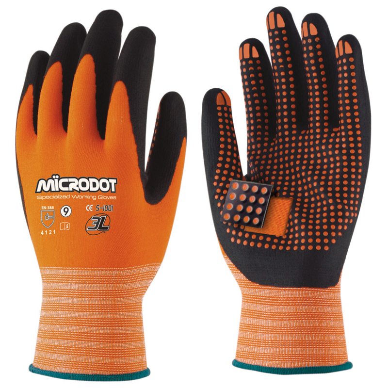 Guantes nilón sin costuras 3L Wx666 Microdot