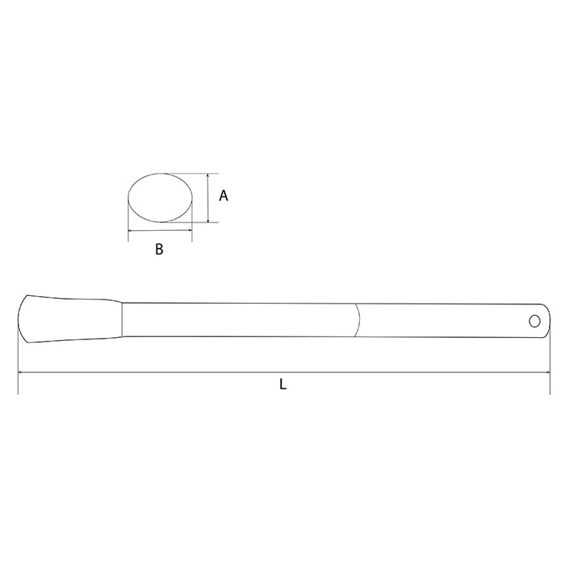 Mango de fibra de vidrio RATIO oval para picoletas y martillos